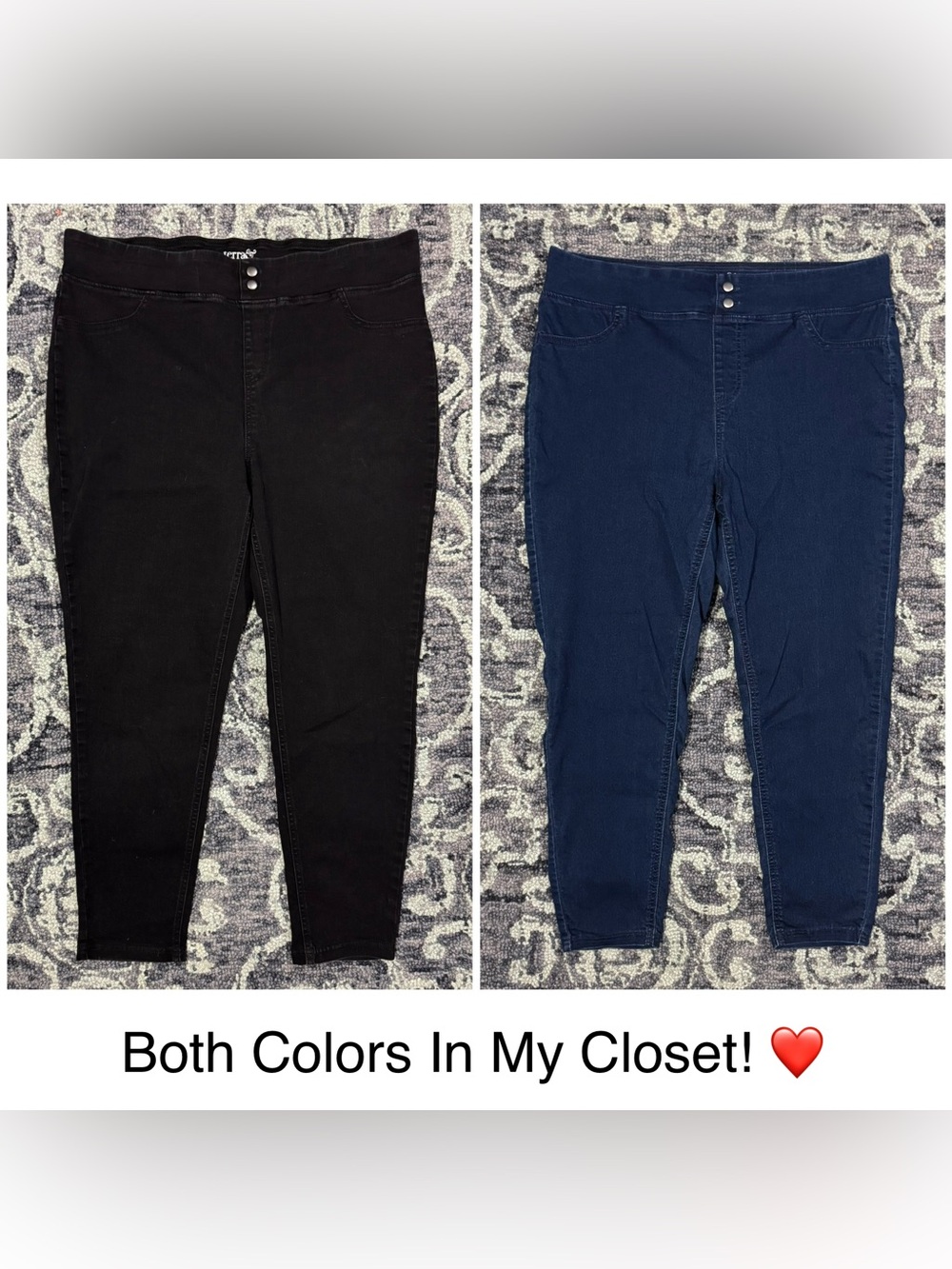 Terra & Sky Women's Plus Size Denim Wash Jeggings! Size 1X (16W-18W). - Picture 13 of 13